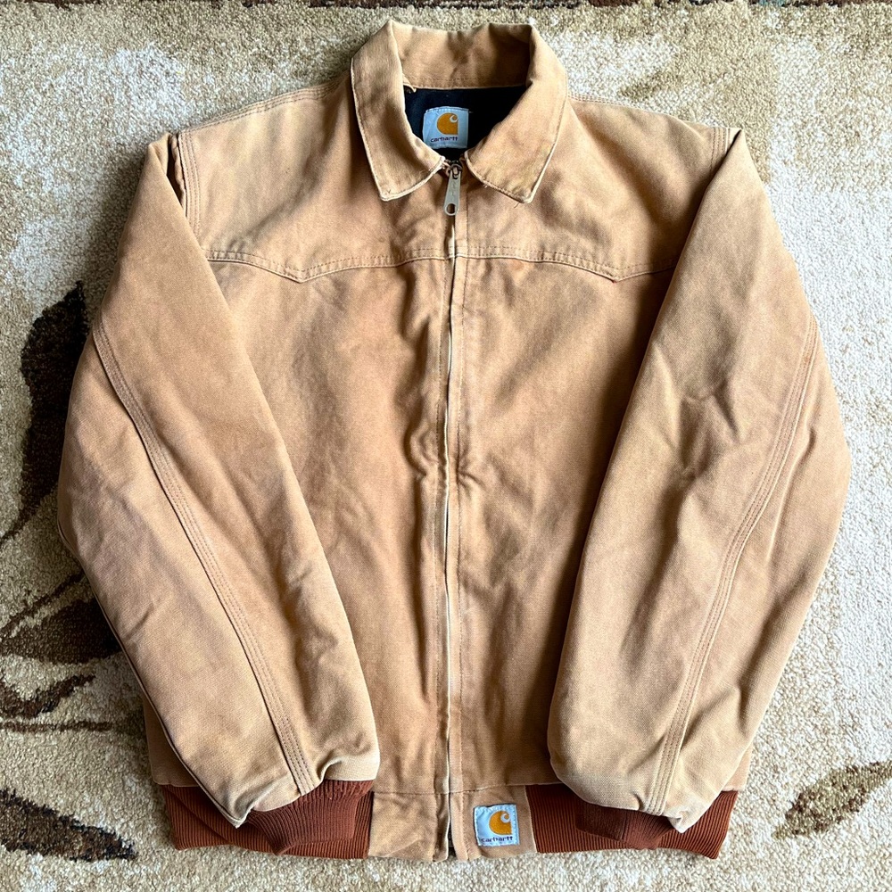 Vintage Carhartt, Youth XL, Brown Fleece Lined Jacket